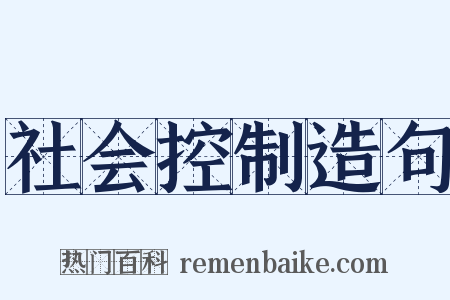 社会控制造句是什么意思的图片